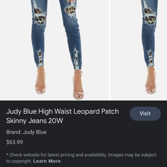 2 pair Judy Blue size 15/32 patched stretch skinny jeans - Picture 3 of 12